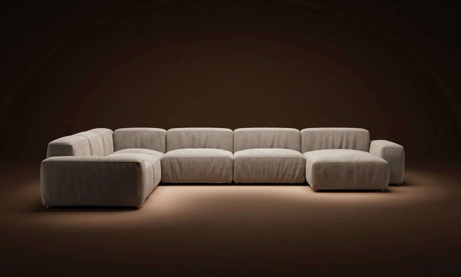 Family U Milano configuration with two end pieces and a long base