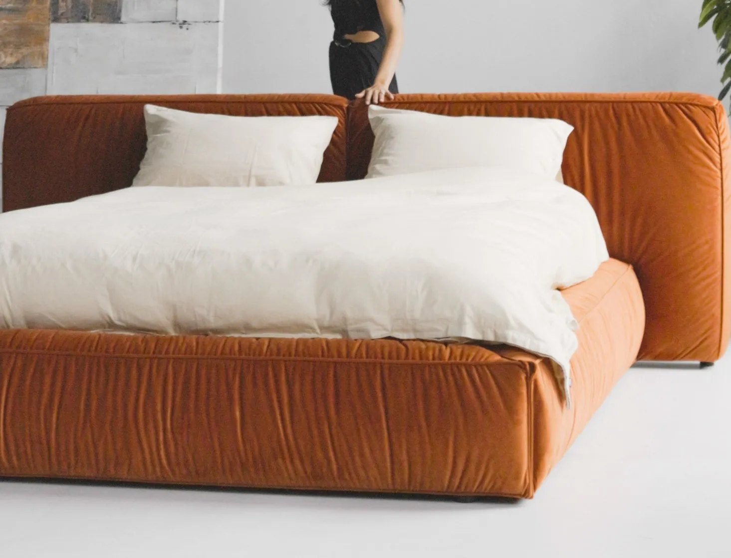 Palermo, Modular two-cushion bed