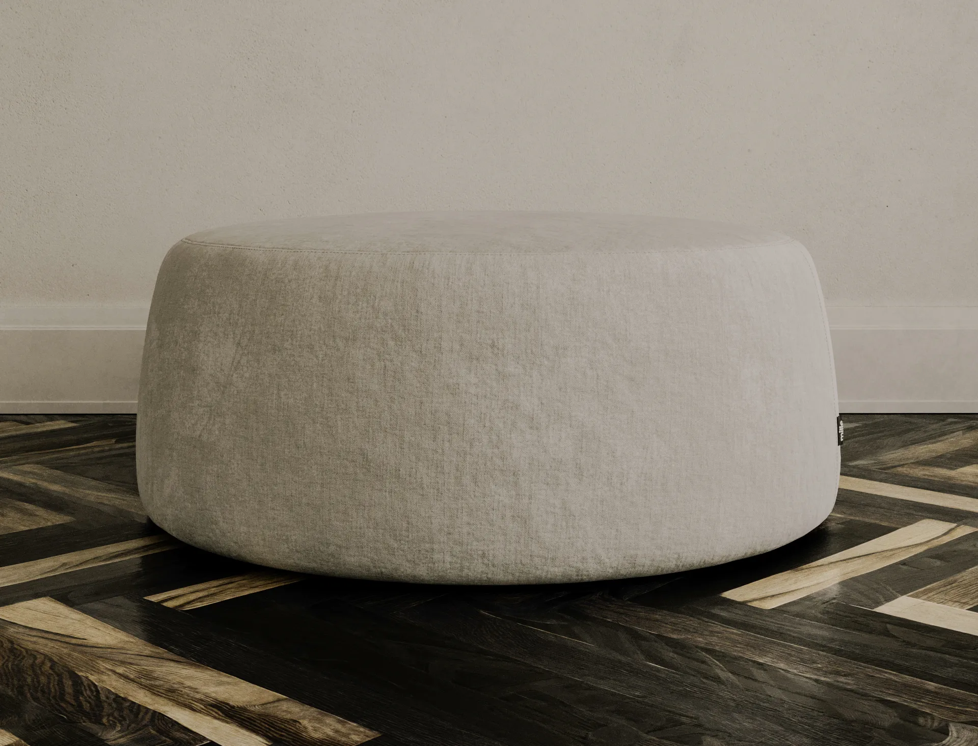 Macarons, Large round disc pouf