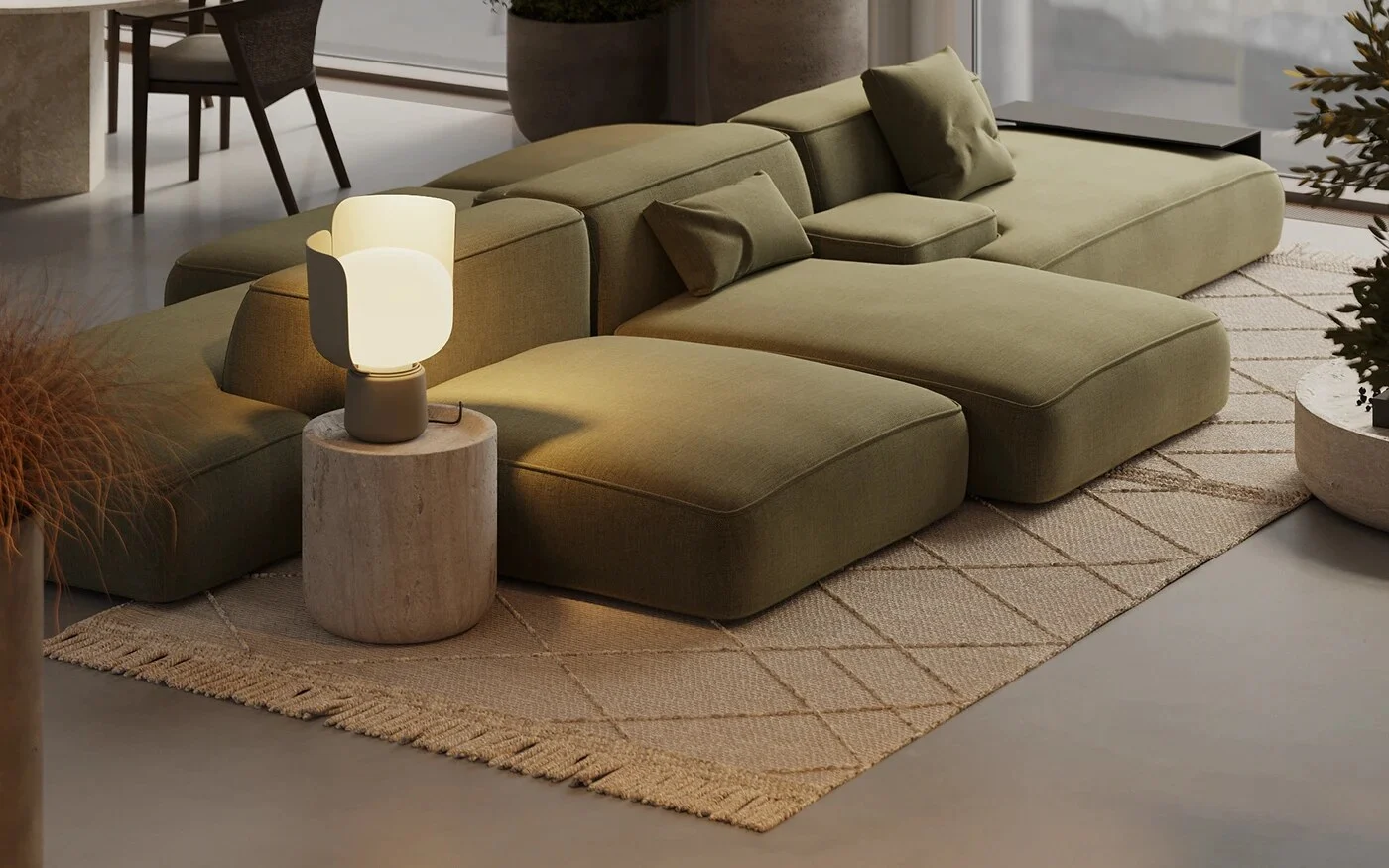 Lifestyle photograph of the Kingston sofa