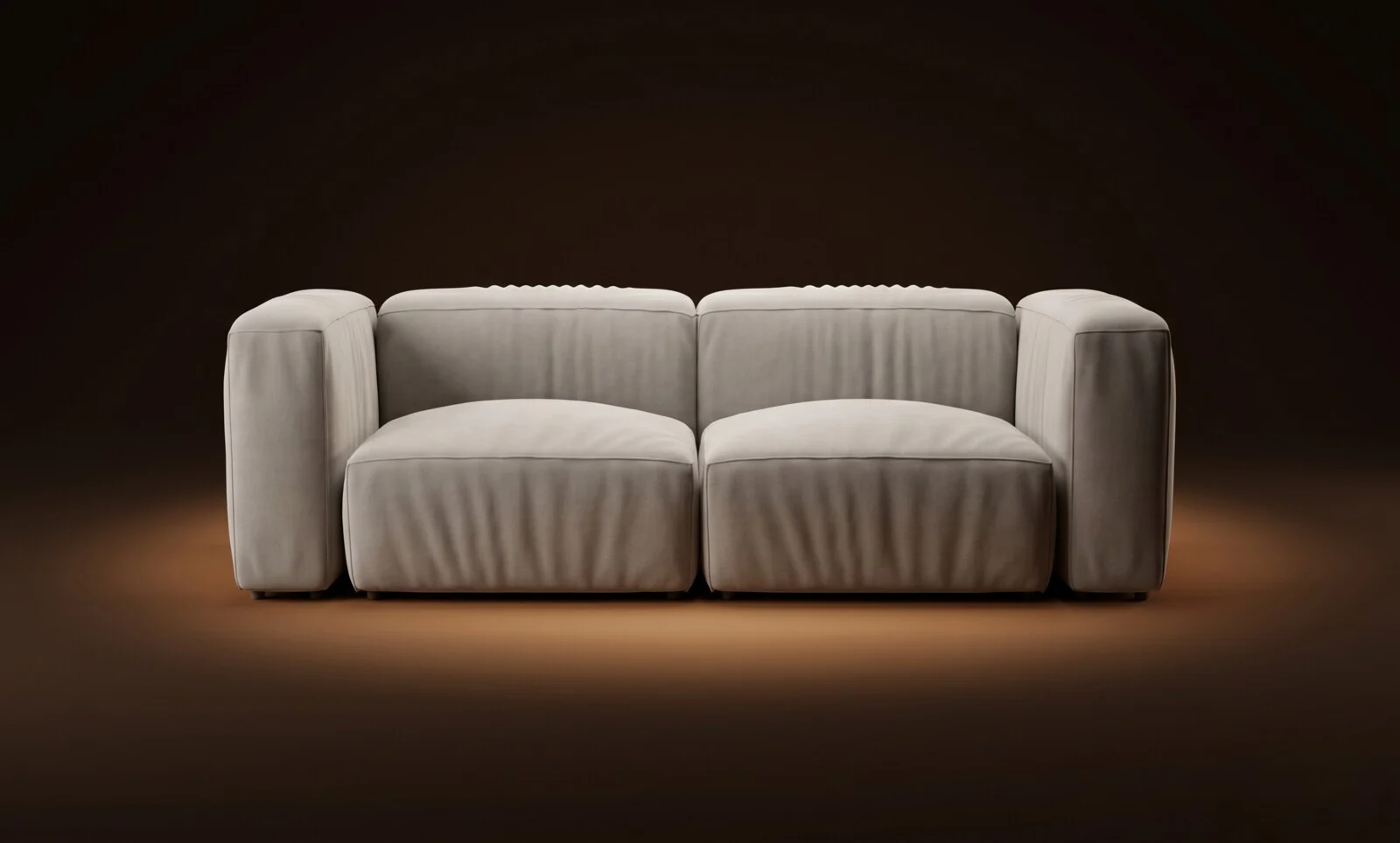 Cream Milano in a compact two-seater configuration on a dark spotlit stage